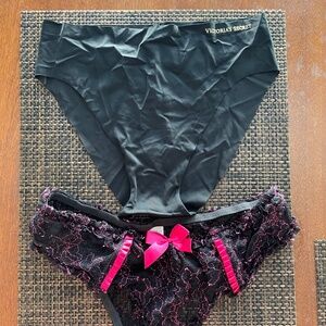 Victoria Secret High-Leg Cheeky Panty Size M/ Lace Panty Size S